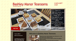 Desktop Screenshot of bashleymanor-tearooms.co.uk